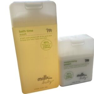Milk & co‎ baby wash and cream NEW 95% naturally derived moisturizer & soap